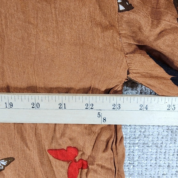 Free People Butterfly Kisses Open Front Kimono Duster Womens One Size Brown NWI - Picture 8 of 16
